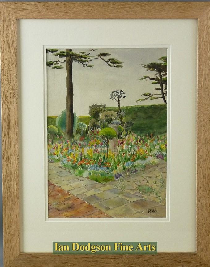 Meryl Watts - The Gardens, Plas Brondanw Watercolour (c1960)