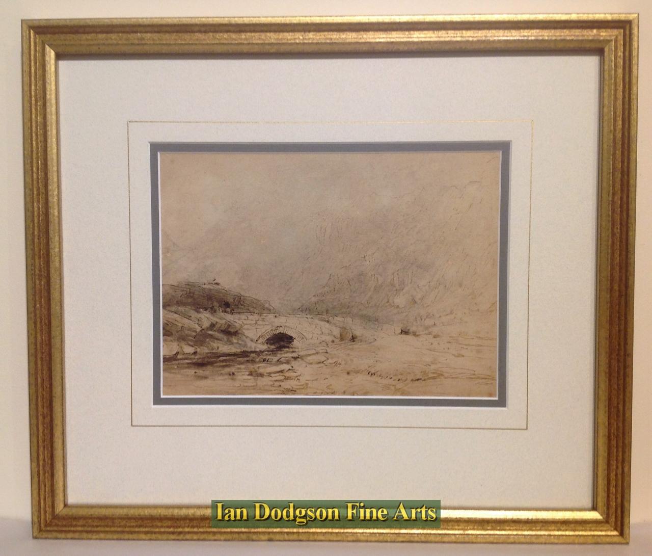 Over the Bridge, North Wales. by David Cox Snr
