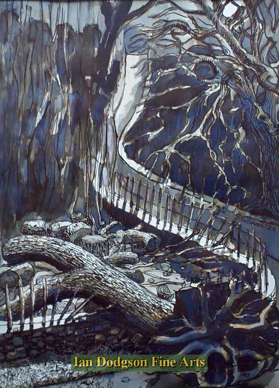 Jeremy Cullimore - Fallen Oak Parc Meurig Ink on paper (2020)