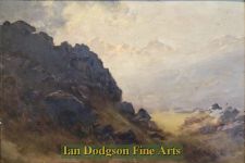 Tryfan with Snowdon in the distance by Alfred Oliver